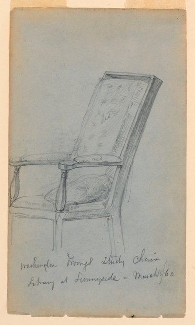 Washington Irvings Arbeitszimmer, 15. März 1860 von Daniel Huntington