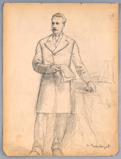 Studie für Porträt von James Prendergast von Daniel Huntington