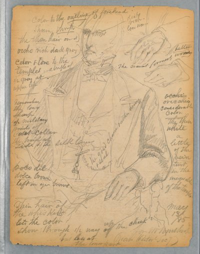 Studie für das Porträt von Mr. Winthrop von Daniel Huntington