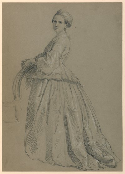 Studie von Sophia Chew für "Der Republikanische Hof" (Lady Washingtons Empfangstag) von Daniel Huntington