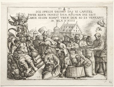 Illustration zu Sprüche XI (Die Kornhorter) von Daniel I Hopfer