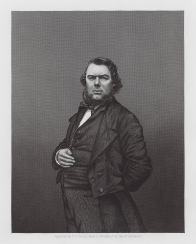 Hugh Stowell Brown, Manx christlicher Prediger und Sozialreformer (Stich) von Daniel John. Pound