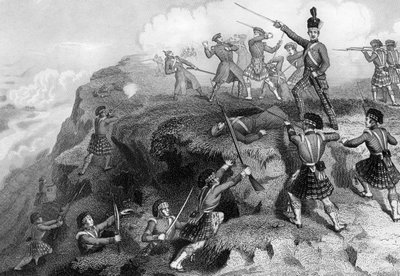 Die Highlander greifen das russische Reduit an, Schlacht an der Alma, 1854, 1857 von Daniel John Pound