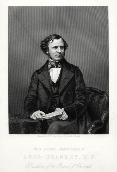 Der ehrenwerte Edward Henry Stanley, 15. Earl of Derby, britischer Staatsmann, ca. 1880 von Daniel John Pound