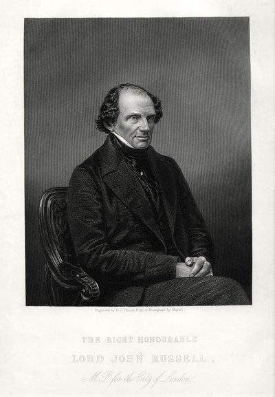 Der Rechte Ehrenwerte John Russell, 1. Earl Russell, britischer liberaler Staatsmann, um 1880 von Daniel John Pound