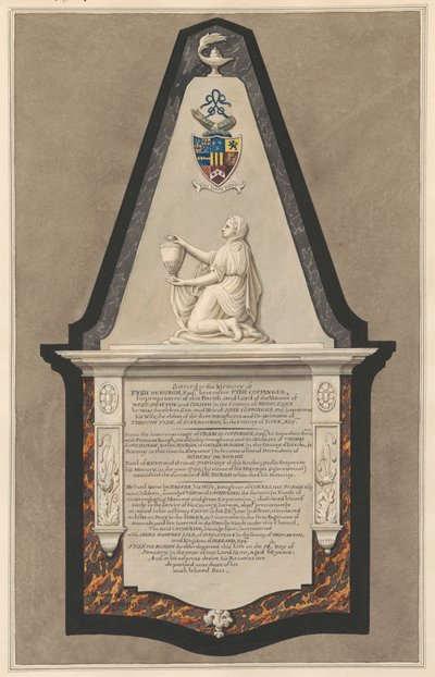 Gedenkstätte für Fysh Deburgh aus der Drayton Kirche von Daniel Lysons