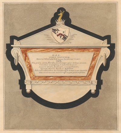 Denkmal für Maria Whitfield aus der Kirche von Bedfont von Daniel Lysons