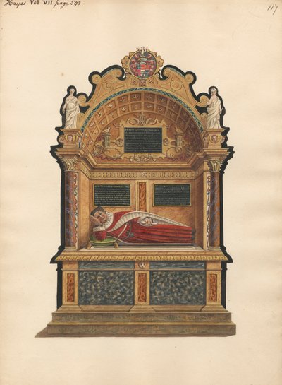 Grab von Sir Edward Fennen von Hayes aus der Kirche von Hayes von Daniel Lysons
