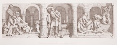 Harold und die Sachsen sind in der Burg von Beaurain, nahe Montreuil, aus 