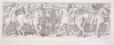 Harolds Gespräch mit Tostig, seinem Bruder, und mit Hardrada, Tostigs Verbündetem, vor der Schlacht von Stamford Bridge, aus 