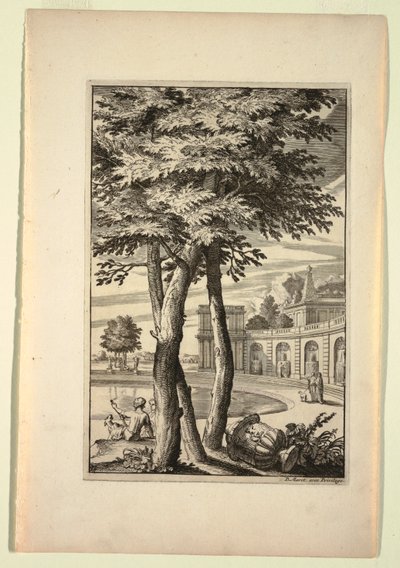 Teller im Nouveaux Livre de Paysages (Neues Buch der Landschaften) von Daniel Marot