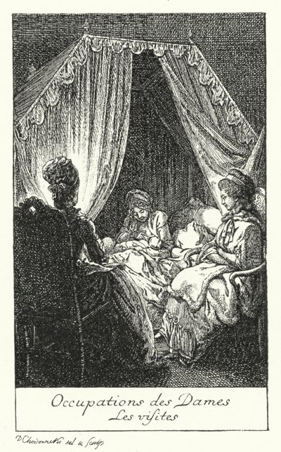 Beschäftigungen der Damen (Gravur) von Daniel Nikolaus (after) Chodowiecki