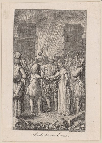 Adelwold und Emma. Ballade von Bertrand von Daniel Nikolaus Chodowiecki