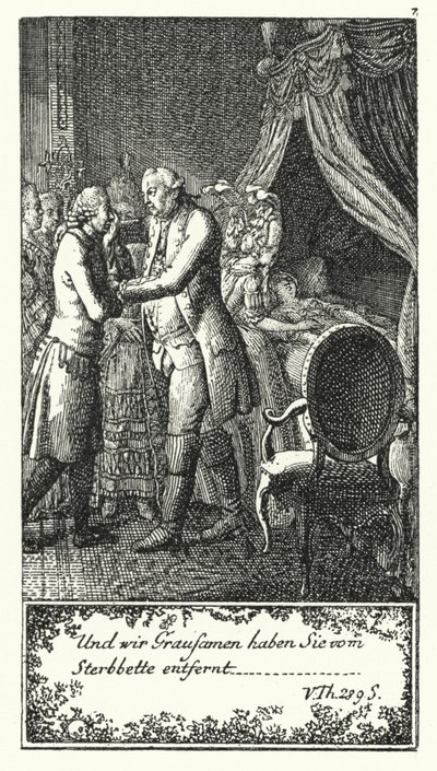 Und wir haben dich grausam vom Sterbebett ferngehalten von Daniel Nikolaus Chodowiecki