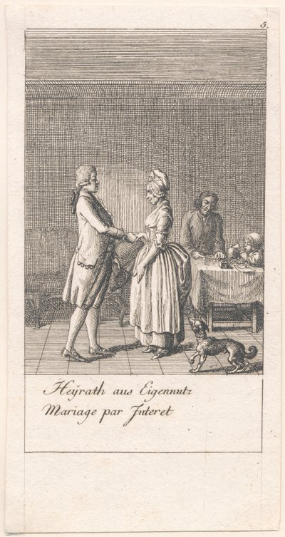 Beweggründe zur Heirat und ihre Folgen. Bl. 3 von Daniel Nikolaus Chodowiecki