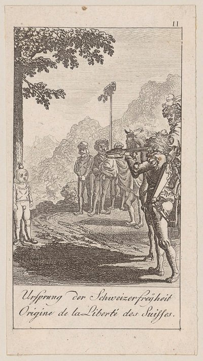 Blatt 11 zur "Älteren, mittleren und neueren Geschichte" von Daniel Nikolaus Chodowiecki
