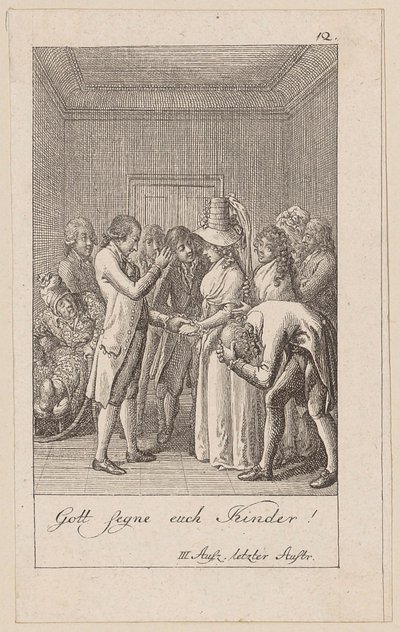 Blatt 12 zu Aug. von Kotzebues "Die Indianer in England" von Daniel Nikolaus Chodowiecki
