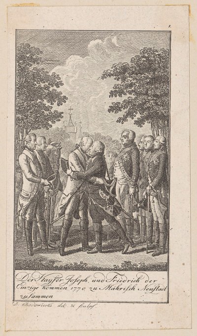 Blatt 1 der "Darstellungen aus der neuen Geschichte" von Daniel Nikolaus Chodowiecki