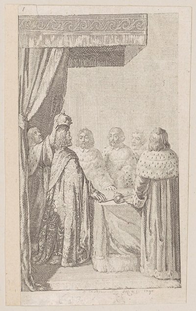Blatt 1 zur „Preußisch-Brandenburgischen Staatengeschichte“, zweiter Teil von Daniel Nikolaus Chodowiecki