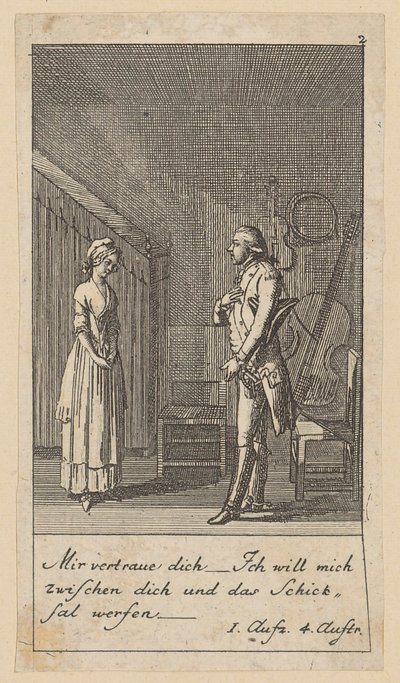 Blatt 2 zu Schillers "Kabale und Liebe" von Daniel Nikolaus Chodowiecki