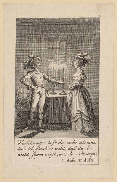 Blatt 3 zu Shakespeares „König Heinrich der Vierte“ von Daniel Nikolaus Chodowiecki