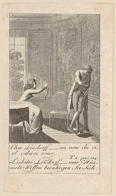 Blatt 4 zu „Karoline von Lichtfield“ von Daniel Nikolaus Chodowiecki