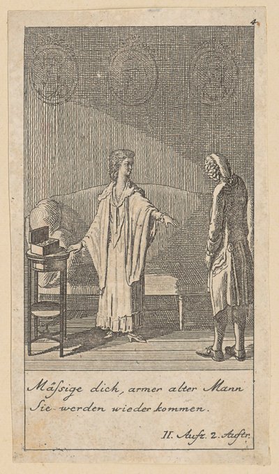 Blatt 4 zu Schillers „Cabale und Liebe“ von Daniel Nikolaus Chodowiecki