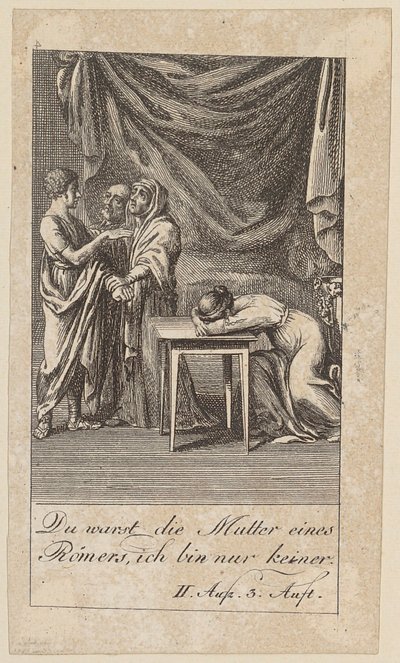 Blatt 4 zu Shakespeares "Coriolan" von Daniel Nikolaus Chodowiecki