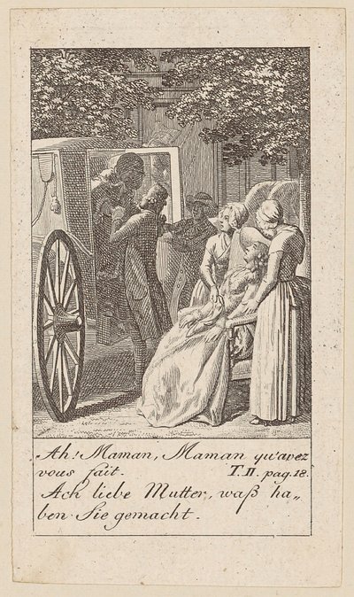 Blatt 6 zu "Karoline von Lichtfield" von Daniel Nikolaus Chodowiecki