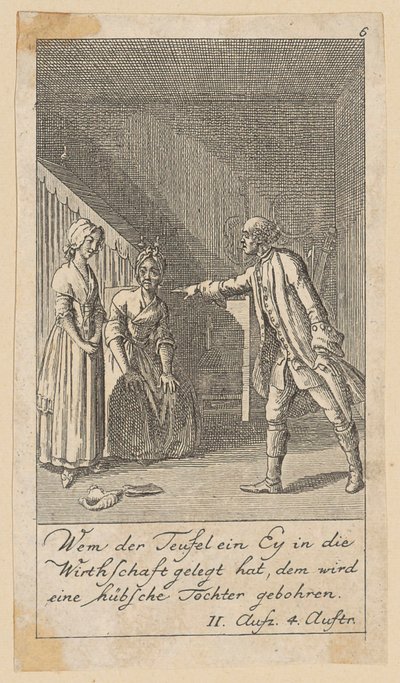 Blatt 6 zu Schillers „Cabale und Liebe“ von Daniel Nikolaus Chodowiecki