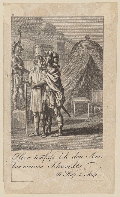 Blatt 6 zu Shakespeares "Coriolan" von Daniel Nikolaus Chodowiecki
