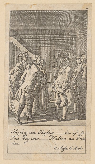 Blatt 7 zu Schillers „Cabale und Liebe“ von Daniel Nikolaus Chodowiecki