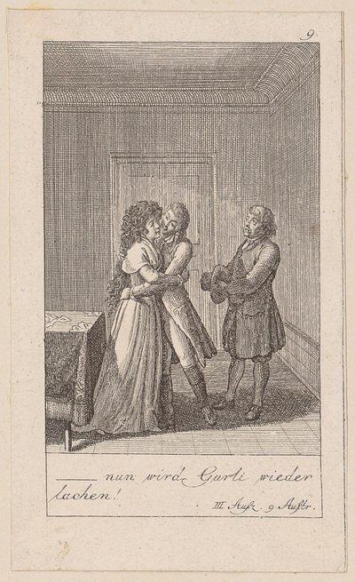 Blatt 9 zu Aug. von Kotzebues "Die Indianer in England" von Daniel Nikolaus Chodowiecki