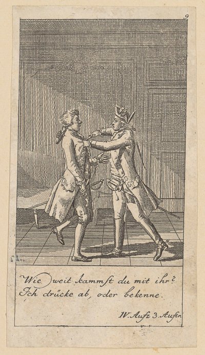 Blatt 9 zu Schillers „Cabale und Liebe“ von Daniel Nikolaus Chodowiecki