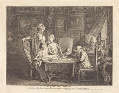 Das Kabinett eines Malers von Daniel Nikolaus Chodowiecki