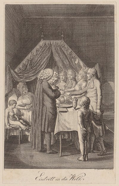 Eintritt in die Welt [Taufe] von Daniel Nikolaus Chodowiecki