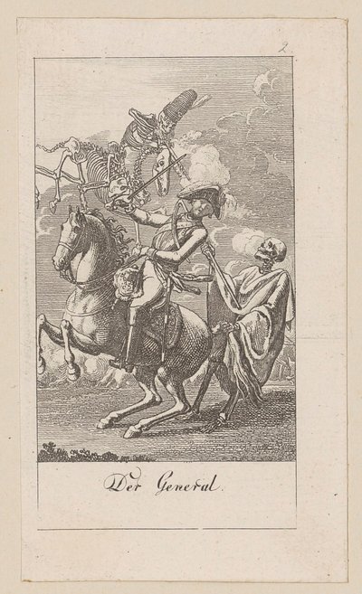 General, Blatt 2 der Folge „Der Totentanz“ von Daniel Nikolaus Chodowiecki