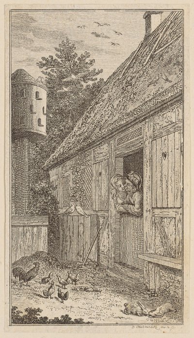 Huldigungslied, Blatt 8 aus der ersten Ausgabe der "Gedichte von Gottfried August Bürger" von Daniel Nikolaus Chodowiecki