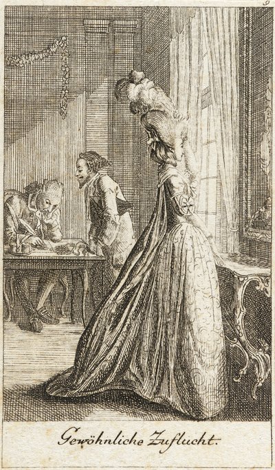 Illustration zu „Das Leben einer schlecht erzogenen jungen Dame“ von Daniel Nikolaus Chodowiecki