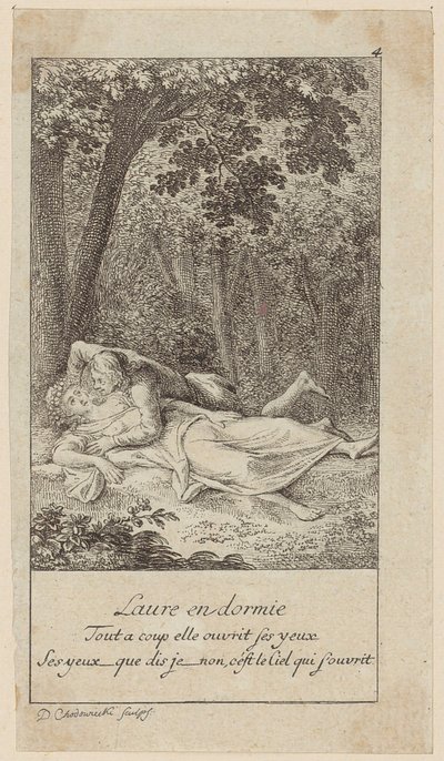 Die schlafende Laure von Daniel Nikolaus Chodowiecki