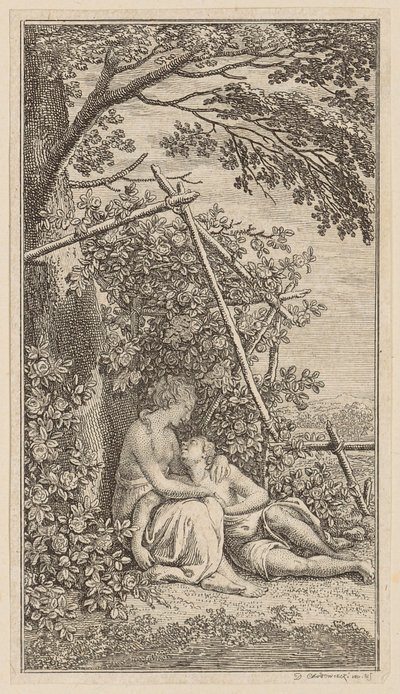 Schwanenlied, Blatt 7 aus der ersten Ausgabe der „Gedichte von Gottfried August Bürger“ von Daniel Nikolaus Chodowiecki