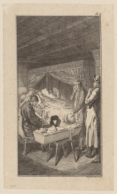 Sebaldus am Sterbebett von Daniel Nikolaus Chodowiecki