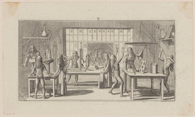 Stube eines Naturlehrers von Daniel Nikolaus Chodowiecki