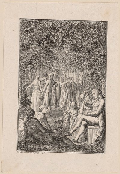 Titelkupfer zu Beckers "Taschenbuch [...] für 1796" von Daniel Nikolaus Chodowiecki