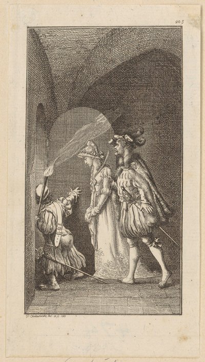 Titelkupfer zum Ritterroman „Der Falke“ von Daniel Nikolaus Chodowiecki