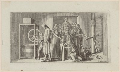 Werkstatt eines Mechanikers von Daniel Nikolaus Chodowiecki