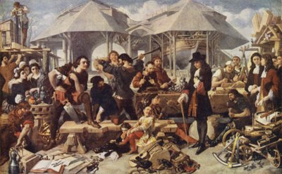 Peter der Große in der Werft von Deptford, London von Daniel after Maclise