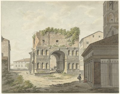 Der Bogen des Janus quadrifons und ein Teil der S. Giorgio in Velabro in Rom von Daniël Dupré