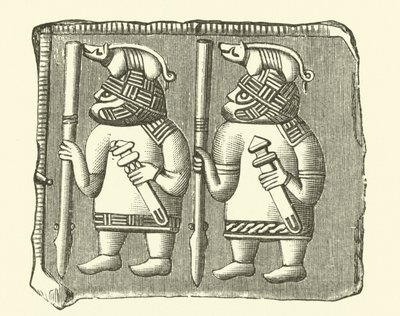 Krieger aus der Wikingerzeit (Stich) von Danish School
