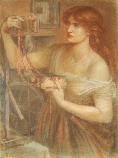 Gretchen entdeckt Fausts Juwelen bei Tagesanbruch von Dante Gabriel Charles Rossetti